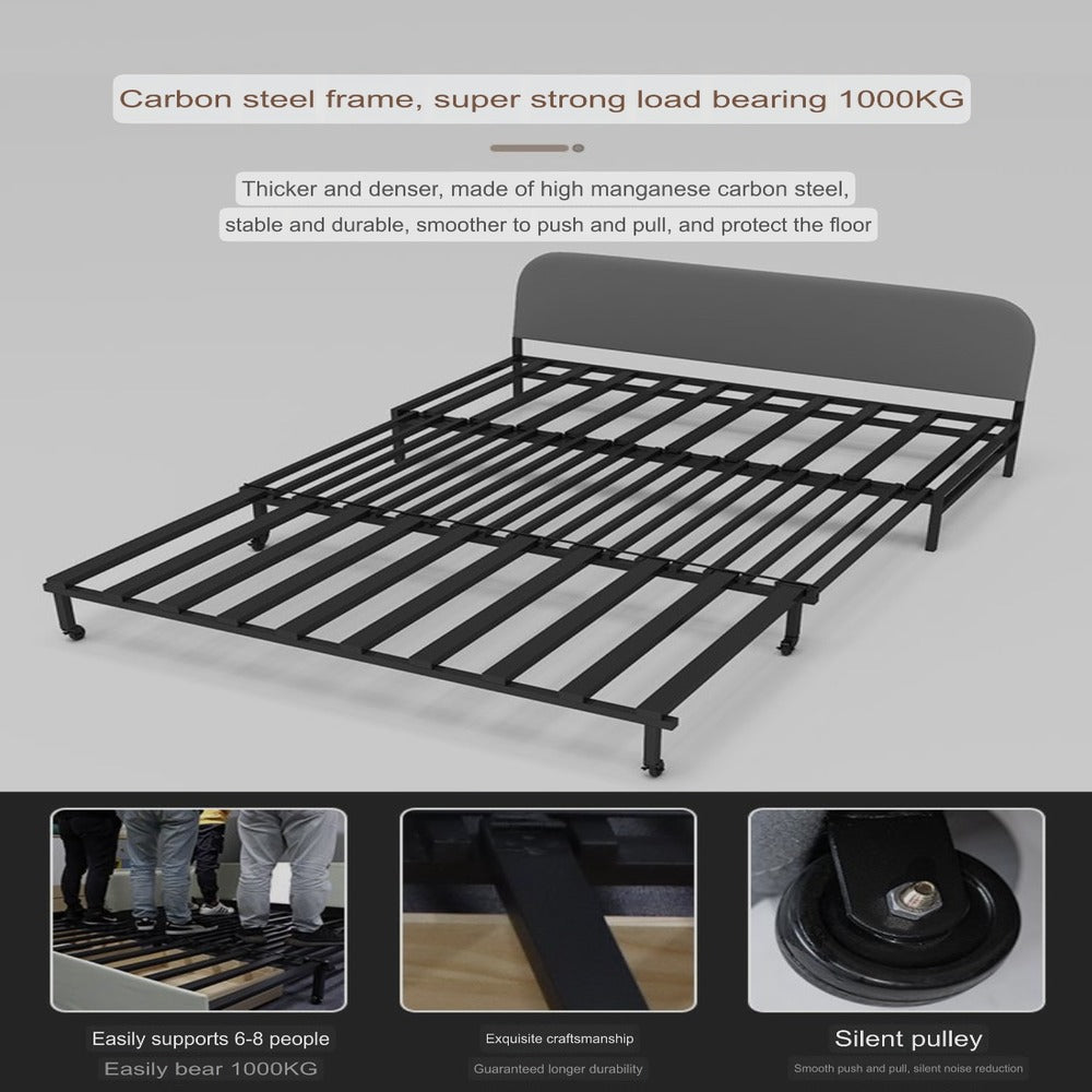 Modern Adjustable Sofa Bed with Side Pockets - with Down and Side Storage - USB Ports - Bluetooth - Speaker.