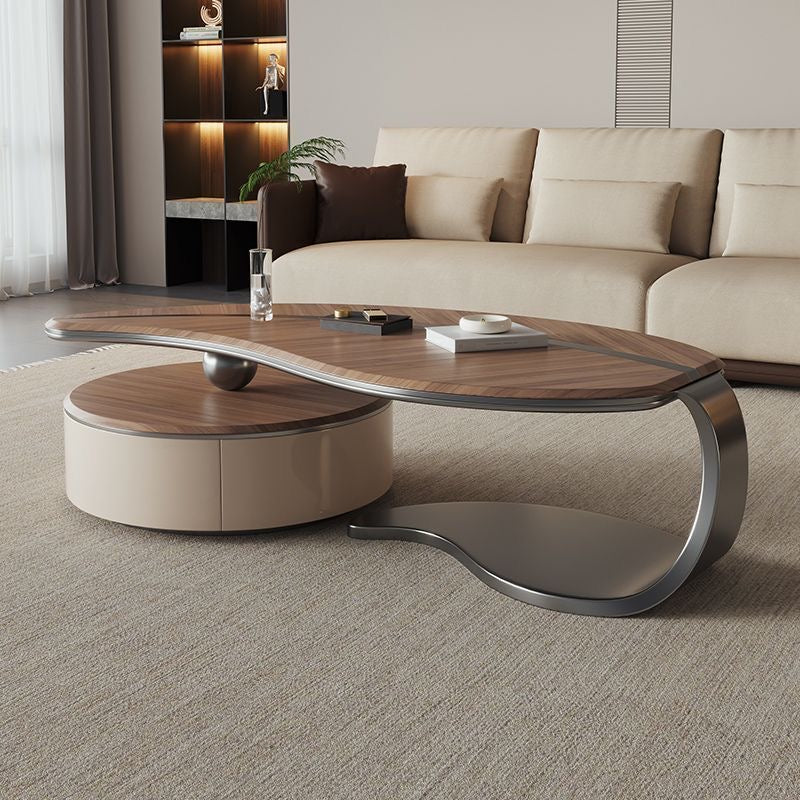 Contemporary Walnut Coffee Table with Hidden Storage – Innovative Desi ...